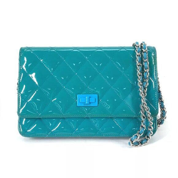CHANEL 2.55 Hardware Matelasse Quilted Chain Wallet Crossbody Shoulder Bag - Picture 1 of 16
